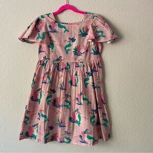 Mini Boden girl’s lightweight mermaid print dress, size 8-9